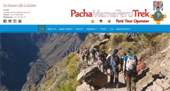 Desktop Screenshot of pachamamaperutrek.com